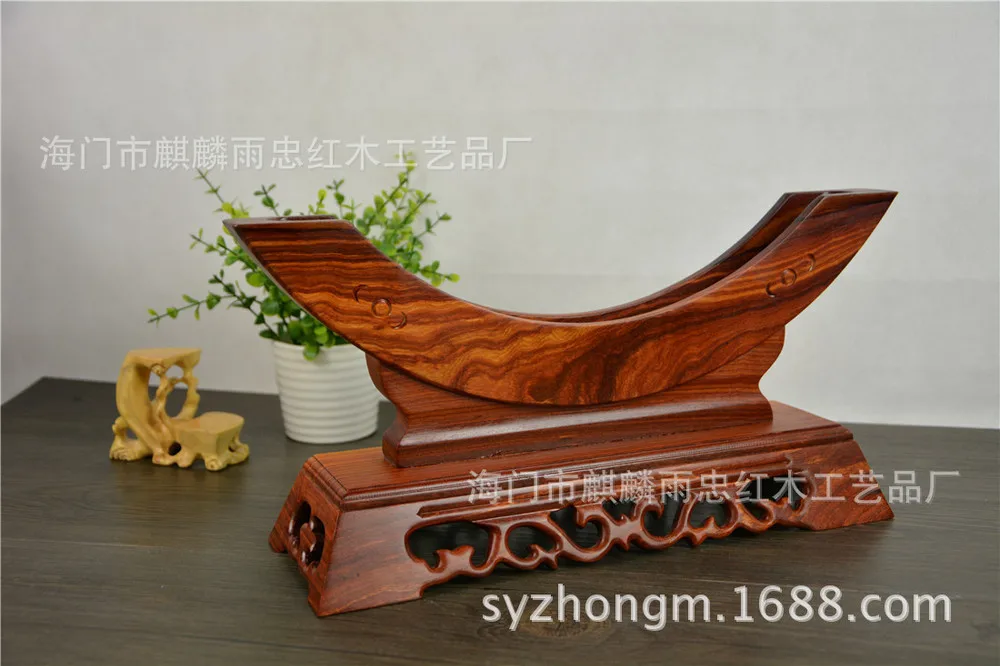 Yu Zhong Ping buckle mahogany red sandalwood wood crafts wooden base size range of Decoration