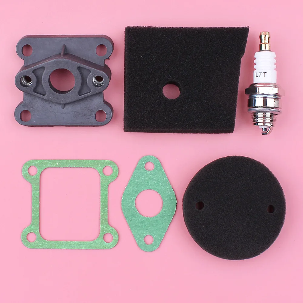 Filtro de ar de Espuma Carburador Isolador Coletor de Admissão Vela de Ignição Kit Junta para Robin Nb411 Tempos Escova Cortador Motor