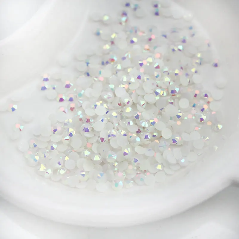 10000 pieces/bag Crystal AB/White AB 3mm 4mm Flatback Trimming Resin Motif Rhinestone Sticker Diamond Painting