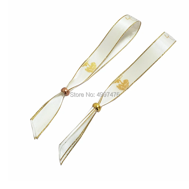 

Custom Party favor Wristband Customized Printing gold printing custom bracelets,gold shiny edge and gold printing