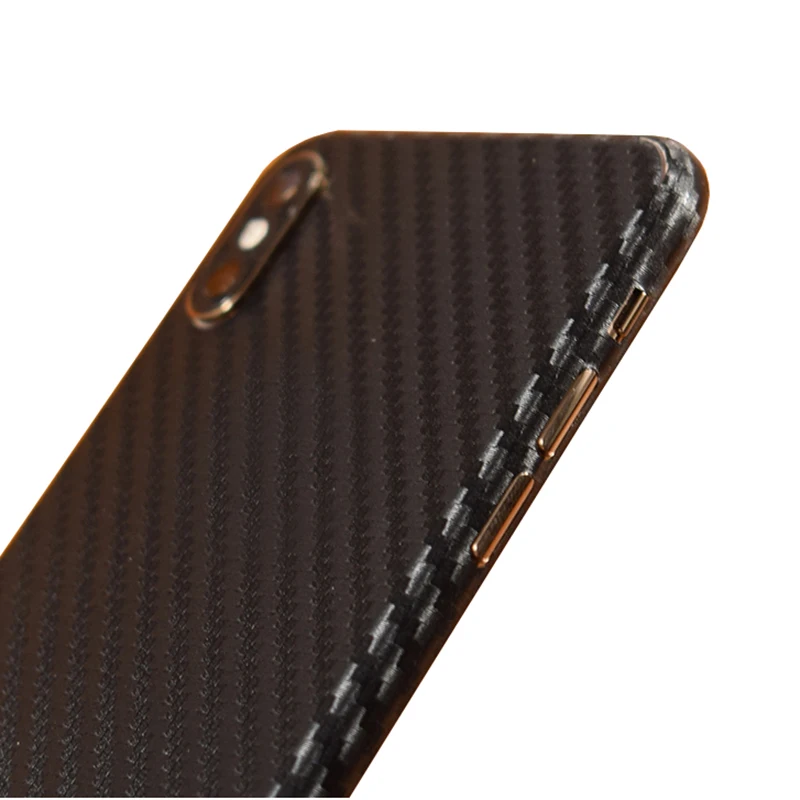 3D Carbon Fiber Skins Film Wrap Skin Phone Back Paste Sticker For iPhone XS MAX XR X 8 Plus 7 6 6S Plus Transparent Back Sticker