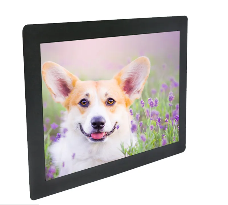 8 inch 1024x768  IPS full view HD metal case VGA USB industrial Anti-interference four wire resistance touch monitor