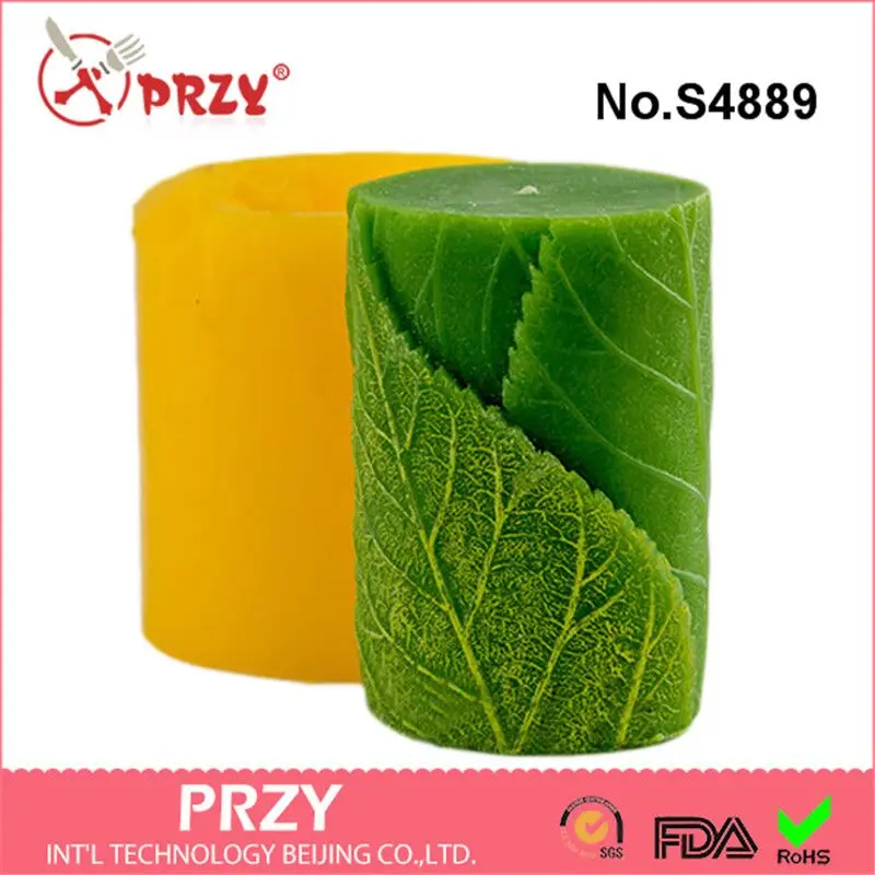

Mold Silicones Cylinder Handmade Soap Mold Candle Mould New Year Mold Rubber With Leaves 3D PRZY Eco-friendly No.s8008