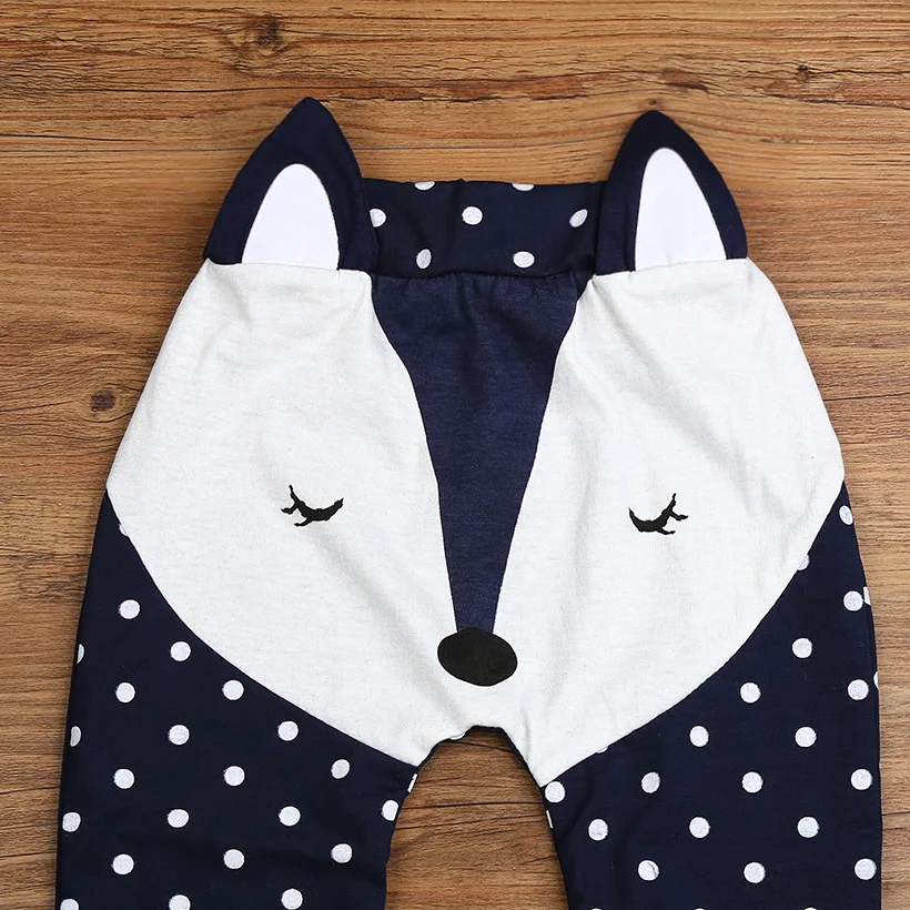 Fox Baby Boy Pants Grey Navy Baby PP Pant Underpants Leg Warmers Baby Girls Tights 100% Cotton Newborn Trousers Soft Dot Panties