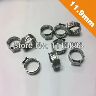 

Range 9.4-11.9MM Single Ear Stainless Steel Pinch Clamps 11.9mm Bag of 100PCS