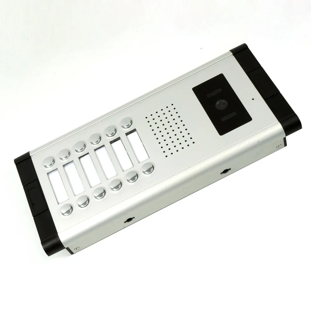 12 Units Apartment Video Intercom System 7 Inch Monitor Video Door Phone Intercom System Wired  Home Video Doorbell kit