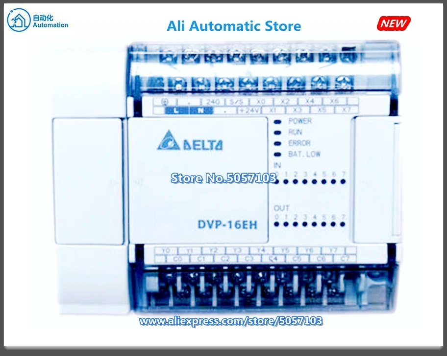 

DVP16EH00T3 16-Point Host 8DI 8DO (NPN 24VDC 0.3A) 2-Way 200K Input Output New PLC