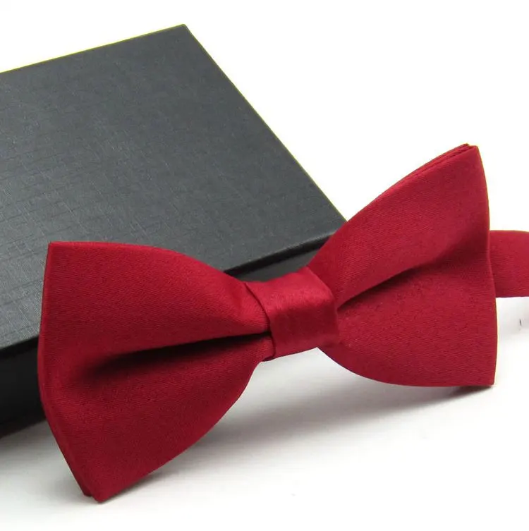 Hot Sale 16 Solid colour Fashion Bow ties For Men Red Blue Bowtie Wedding Groom butterfly Cravat Gravata Black Bow