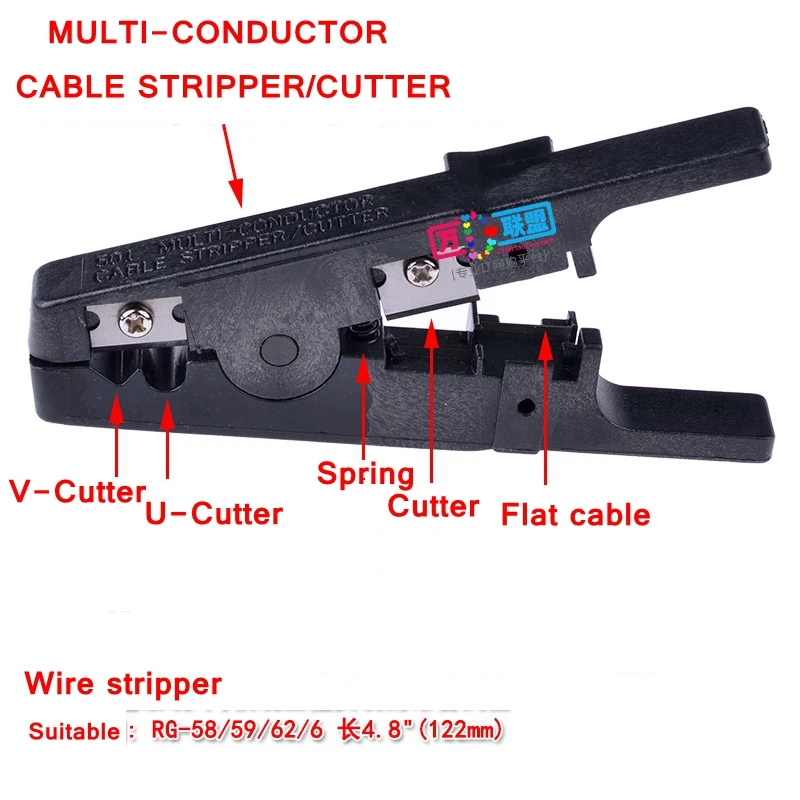 ReadStar-Pelacables multifuncional SUNKIT SK-7501, cortador de cables multiconductor, cortador de cables de teléfono y red