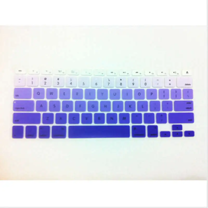 

(10pcs) Gradient Purple Rainbow US Silicone Keyboard Cover Skin Protector for MacBook Pro air 13" 15" 17" with or without Retina