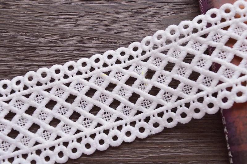 

6 yard 5.7cm 2.24" wide off-white embroidered tapes lace trim ribbon clothing dress skirt curtain fabric 1141148QL4K36