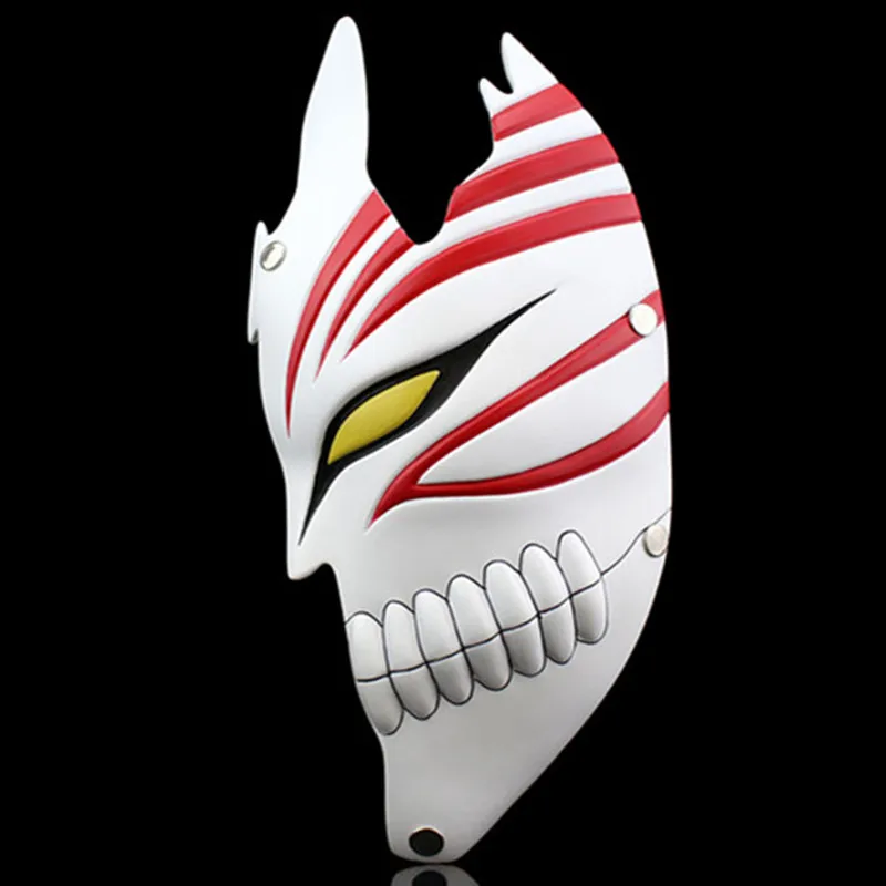 Frete grátis vermelho meia face máscara de lixívia anime japonês morte ichigo kurosaki masquerade resina cosplay adereços máscaras