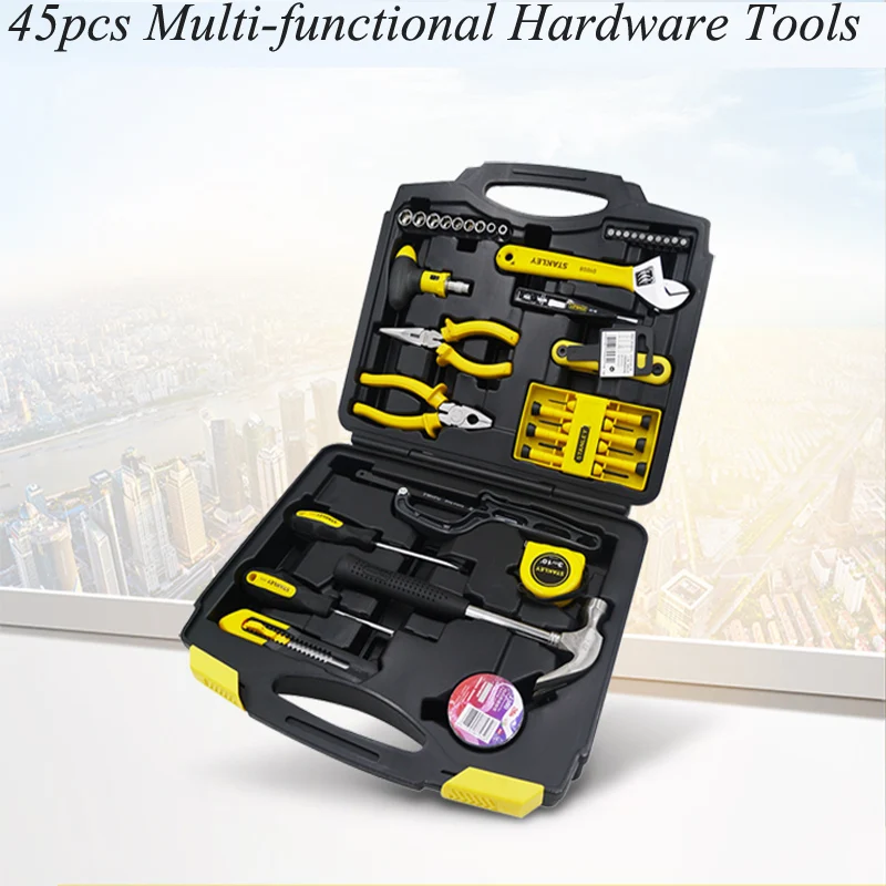 

45pcs Toolbox Set Household Multi-function Hardware Tools Electrician Repair Kit MC-045-23