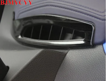 BJMYCYY 2PCS Front Air Vent Protection Trim Air Conditioning Outlet Cover Stainless Steel Sticker For Toyota C-HR CHR 2017 2018