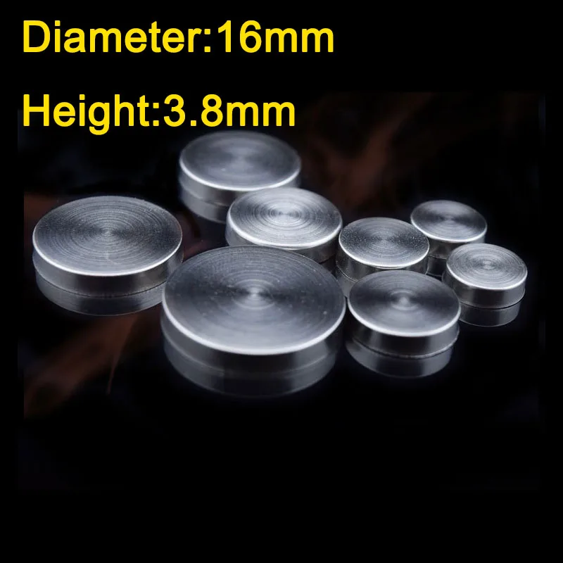 Diameter 16mm Height 3.8mm 201 Stainless steel mirror nail decorative cover Advertising screws wholesale 1000Pieces KF779