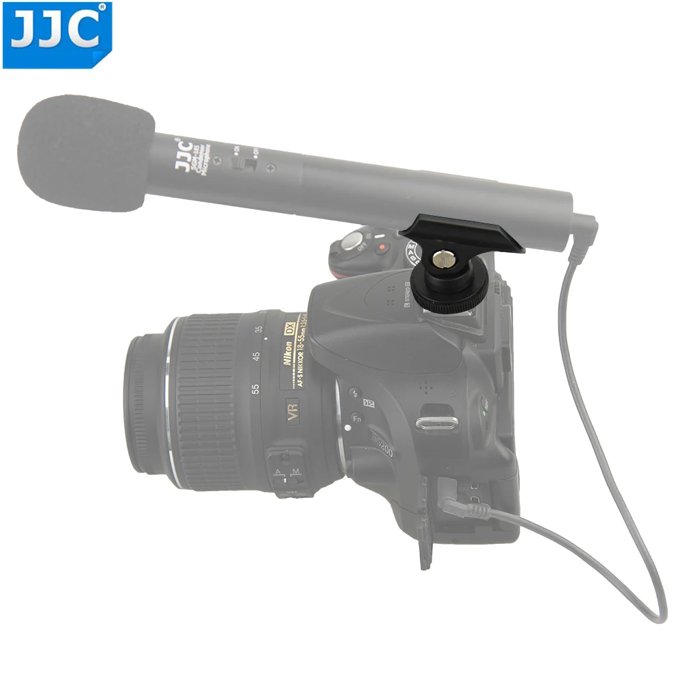 

JJC Camera Hot Shoe Adjustable Microphone Clip for C568 Azden SGM-X AT815b Beyer MC836 JJC SGM-185 etc. 21mm Shaft Diameter