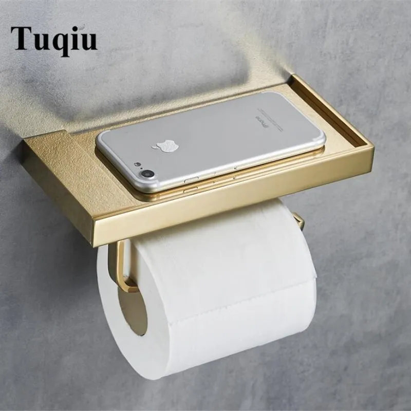

top high quality total brass wall mounted Bathroom Lavatory Toilet Paper Holder Tissue Holder ,phone holder bathroom accessories