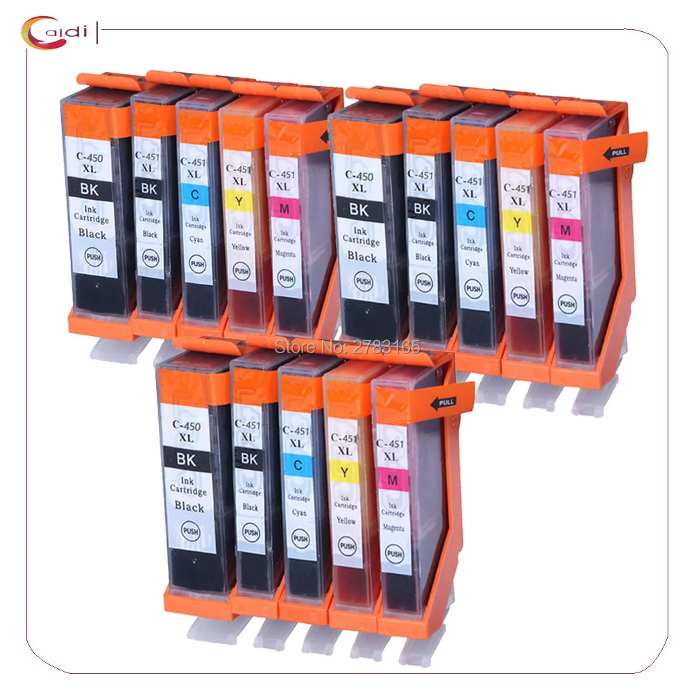 15 PCS Compatible PGI 450 CLI 451 ink cartridge for canon PIXMA MG5440 MG5540 MG6440 Ip7240 MX924 IX6540 IX6840 printer inkjet