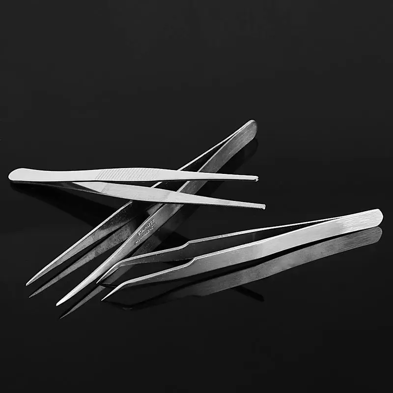 3 pz set di Montaggio In Acciaio Inox anti-static Pinzette di Precisione di Riparazione Tool Set orologiaio Riparazione utensileria DN142 Elettronico