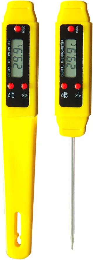 Frete grátis portátil de alta precisão digital comida termômetro handheld eletrônico medidor temperatura com sonda inoxidável