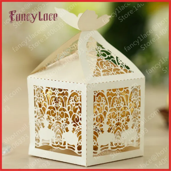 

50PCS Diy Creative Laser Cutting Indian Elephant wedding Sweet Boxes Chocolate Boxes Customized for Wedding Party Decoration