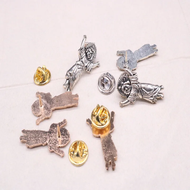 

Catholic Jesus cross the heart brooch. 100pcs / Sacred Baby Butterfly Buckle Brooch