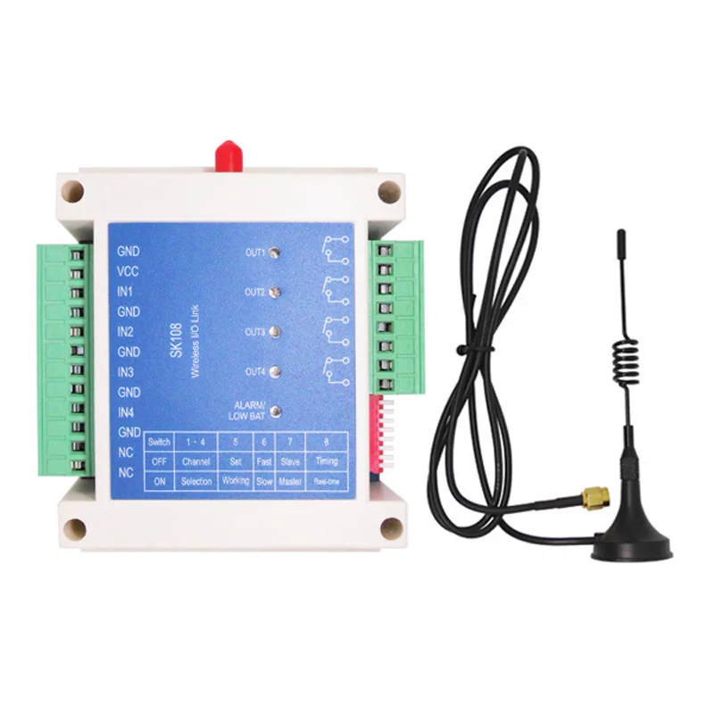 2pcs relay module  SK108 1W max  2km 4 channels 433MHz | 470MHz Radio Control Switch   for Smart Irrigation Control System