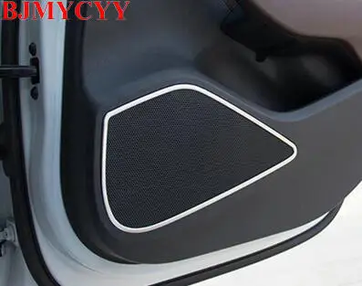 BJMYCYY 4PCS/SET Automobile door sound stainless steel decoration frame for Audi A3