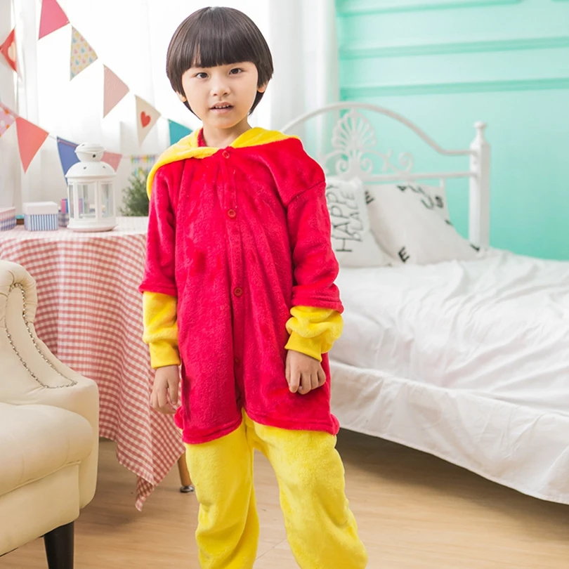 Boy Girl Pajamas Children Unisex pijamas Winnie Bear Kid Cartoon Animal Cosplay Pyjama Onesie Sleepwear Hoodie