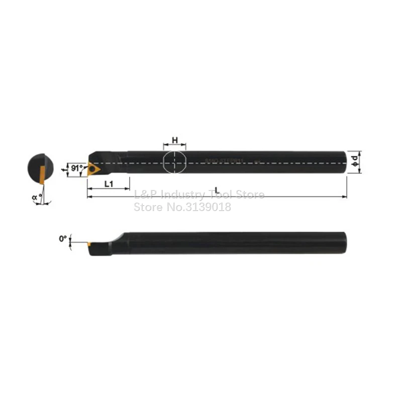 New Internal Turning Tool Cutting Edge Angle 91 S16Q-STFPR11 S16Q-STFPL11 Boring Bar Toolholder Not Including TP**11T3**