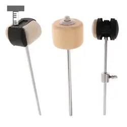 Tooyful Drum Pedal Beater Hammer Felt/Wood Head Mallet for Jazz Drum Replacement Parts Percussion Instrument Accessory