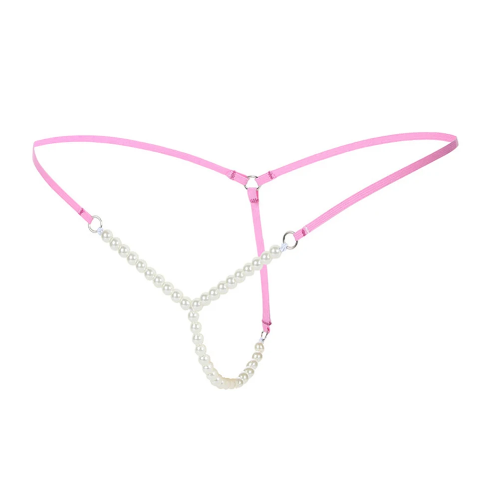 Sexy Women Thongs and G Strings Pearl Lingerie G String Crotchless PantiesThong Ladies Underwear Tanga