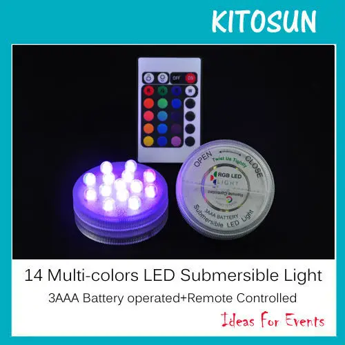 

KITOSUN 12pcs/Lot 14 fuchsia Color Remote Controlled Battery Operated Submersible Floralyte