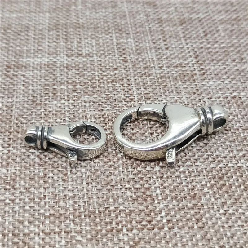 925 Sterling Silver Oxidized Classic Lobster Claw Clasp for Bracelet Necklace