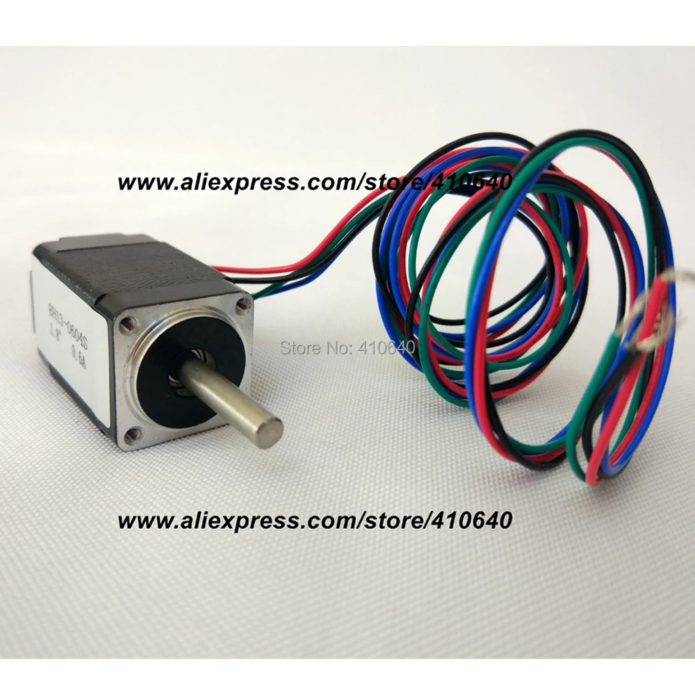 FREE SHIPPING Nema 8 stepper motor 8HS13-0604S 1.8 deg 0.6 A  2 N.cm with bipolar and 4 lead wires