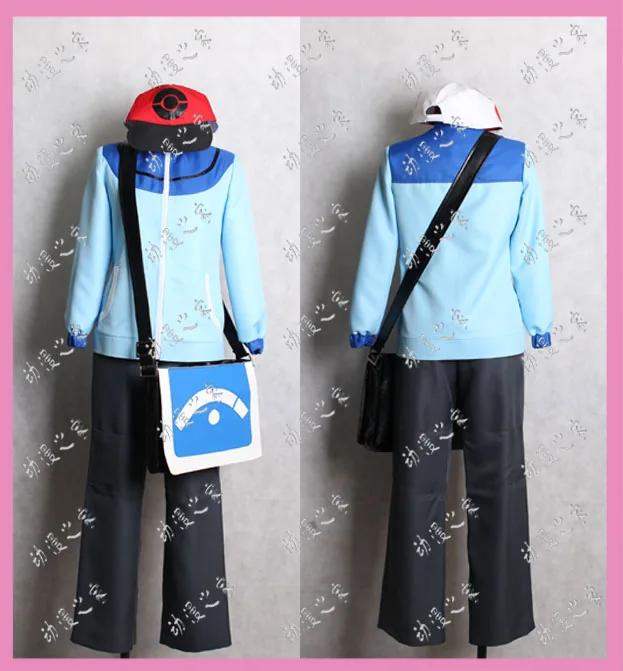 Black and white Touya Cosplay Costume with gloves and bag 11