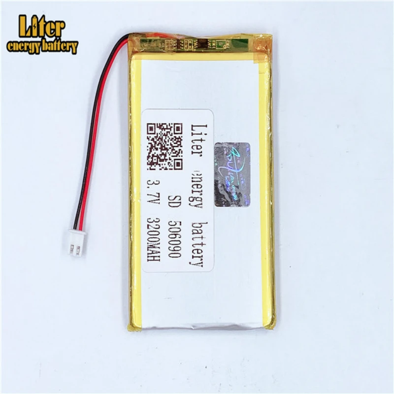 

XHR-2P 2.54 3.7V 3200mAh polymer lithium battery 506090 GPS monitoring equipment MID