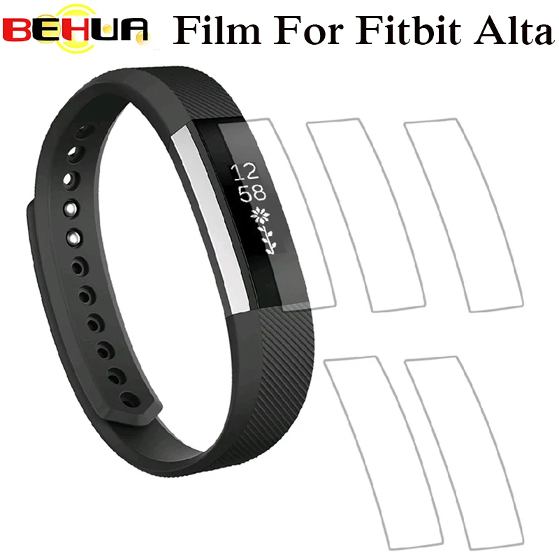 Película protetora de tela transparente para fitbit alta hr, cobertura completa, ultra fina, hd, alta definição, material de tpu, película protetora