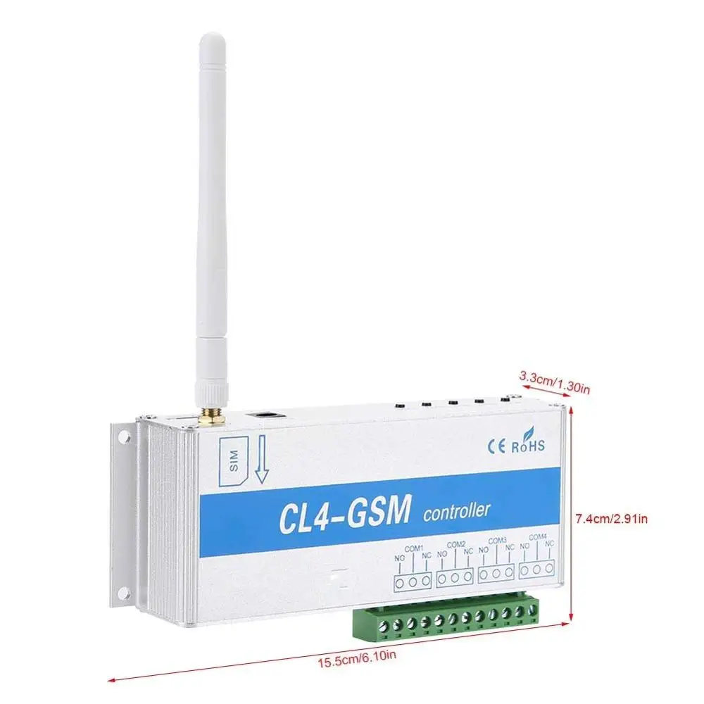 GSM door gate opener 4 Channels GSM Wireless Mobile Phone Remote Control Switch Controller Relay Intelligent Switch