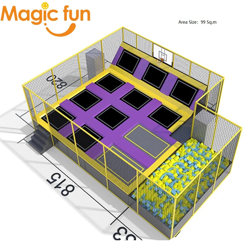MAGICFUN commercial big spring super jump trampoline park