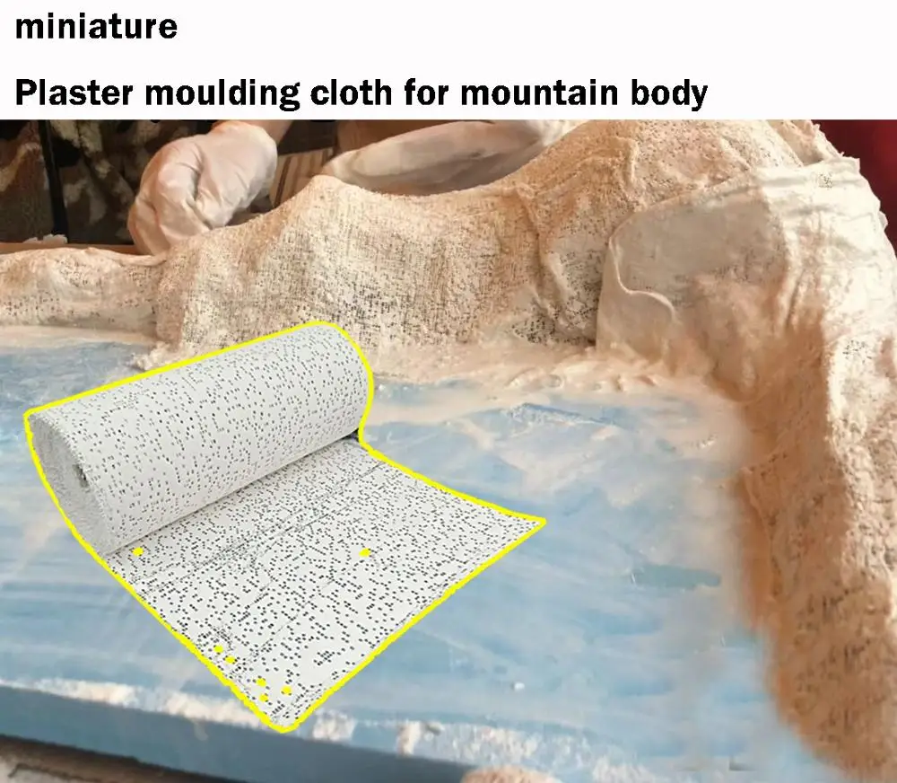 

miniature Plaster moulding cloth for mountain body DIY Modification Material for Train Military Sand Table Landscape Scene