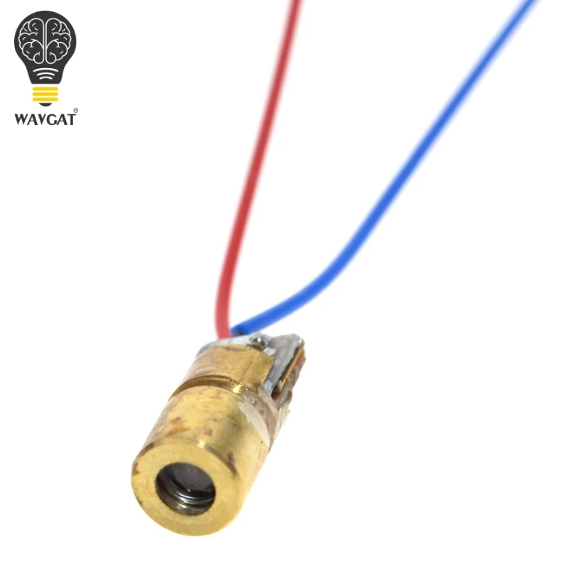 WAVGAT 5 V 650nm 5 mW Verstelbare Laser Dot Diode Module Red Sight Koperen Hoofd Mini Laser Pointer