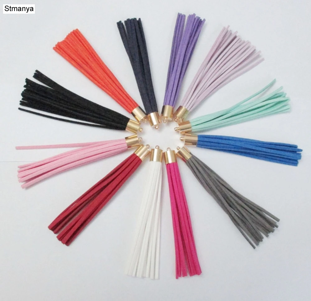 Women Fashion Tassels Key Chain New 12 colors suede leather Car key Ring Charm bag key chain Tassels Best Gift jewelry 17013