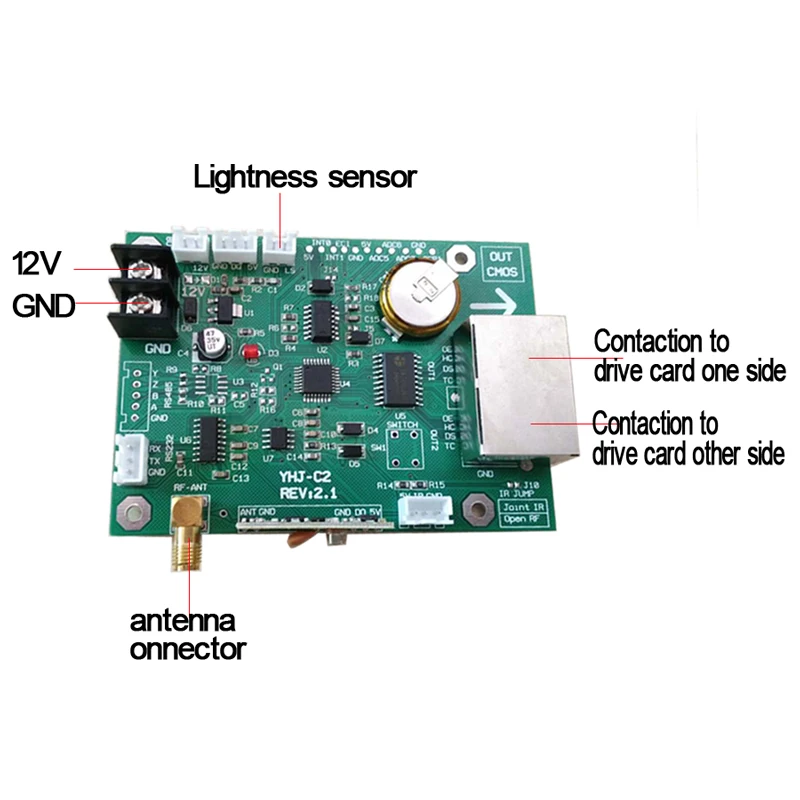 Imagem -02 - Led Número Cartão de Controle 18 Teclas rf Remoto Display Led Cartão de Controle Led Sinais Placas Principais