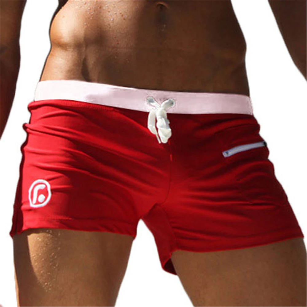 

New Arrived Swimwear Men Breathable Trunk Men's Swimsuits Swim Trunks Boxer Briefs Sunga Swim Suits Maillot De Bain Beach Shorts