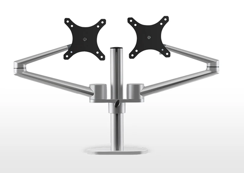 OL-2 Aluminum Height Adjustable 17-32 inch Dual Screen Monitor Holder Arm Full Motion Monitor Mount Bracket Desktop Stand