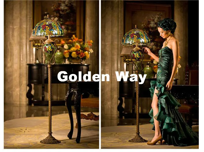 

Modern Decora Bohemia Tiffany Floor Lamp Luxurious Ancient Garden European Style E27 Bedside Lamps Living Room Decora Table Lamp