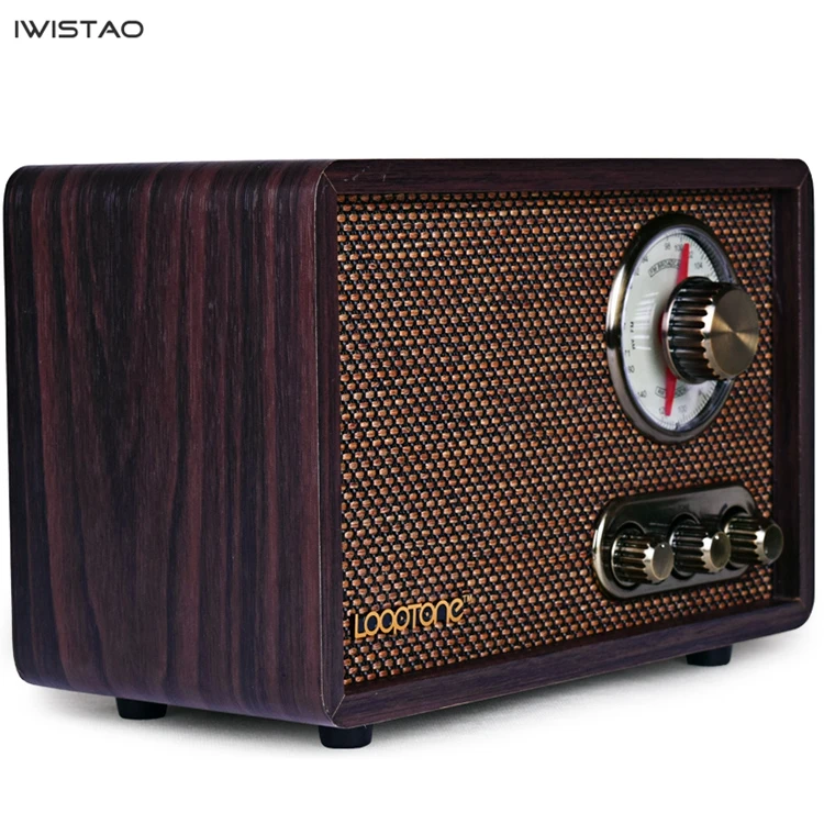 Radio FM/AM de doble banda, altavoz Retro de madera antigua, Retro, para escritorio, para el hogar