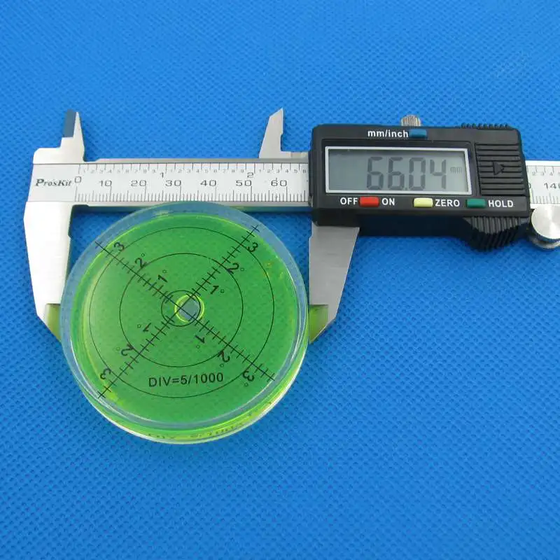 HACCURY 66*10mm Spirit Bubble Level Degree Mark Surface Circular Leveling Bead for Measuring Tool Five Color Available 1PCS