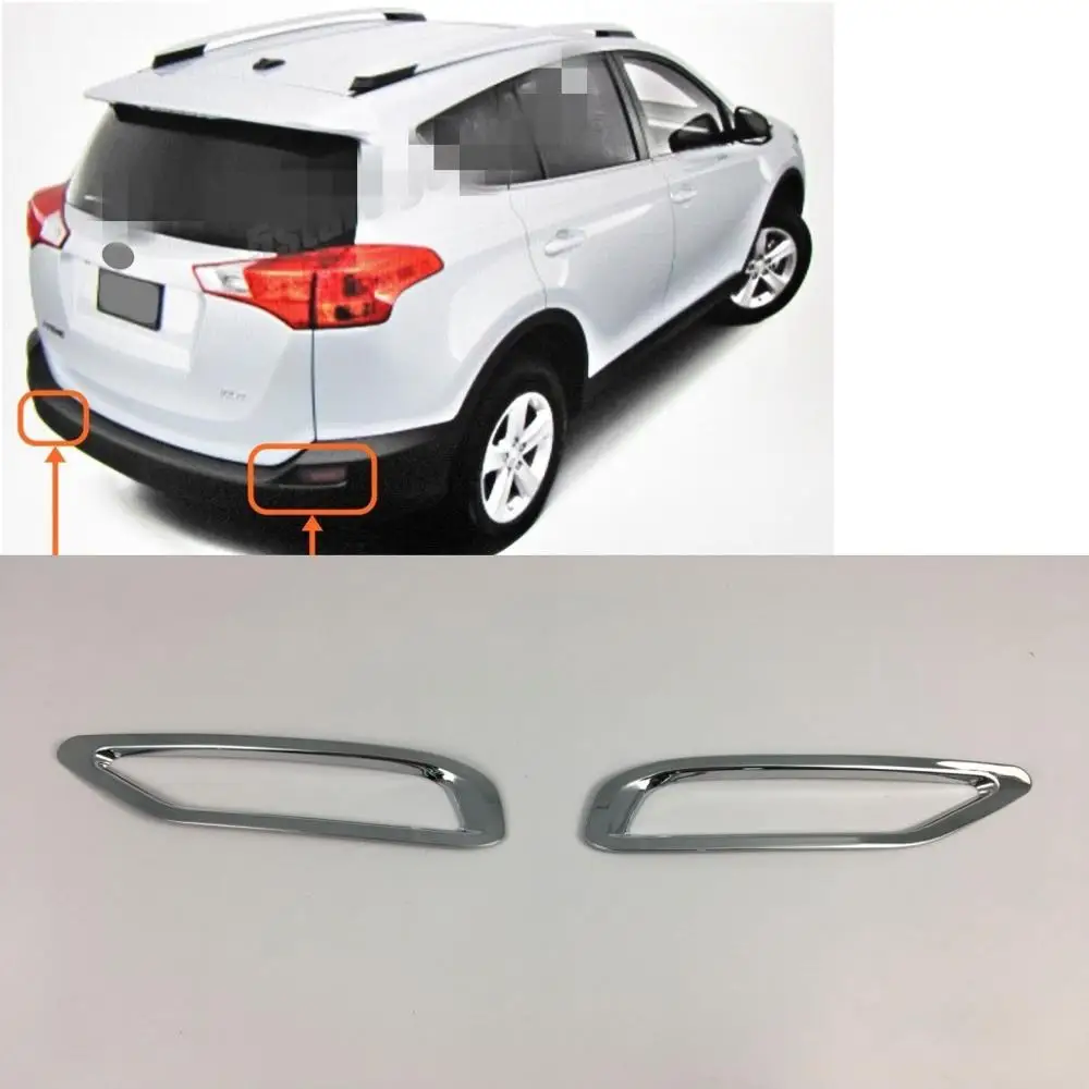 

JanDeNing, 2 шт., ABS, хромированная задняя крышка лампы для Toyota RAV4 2013-2015